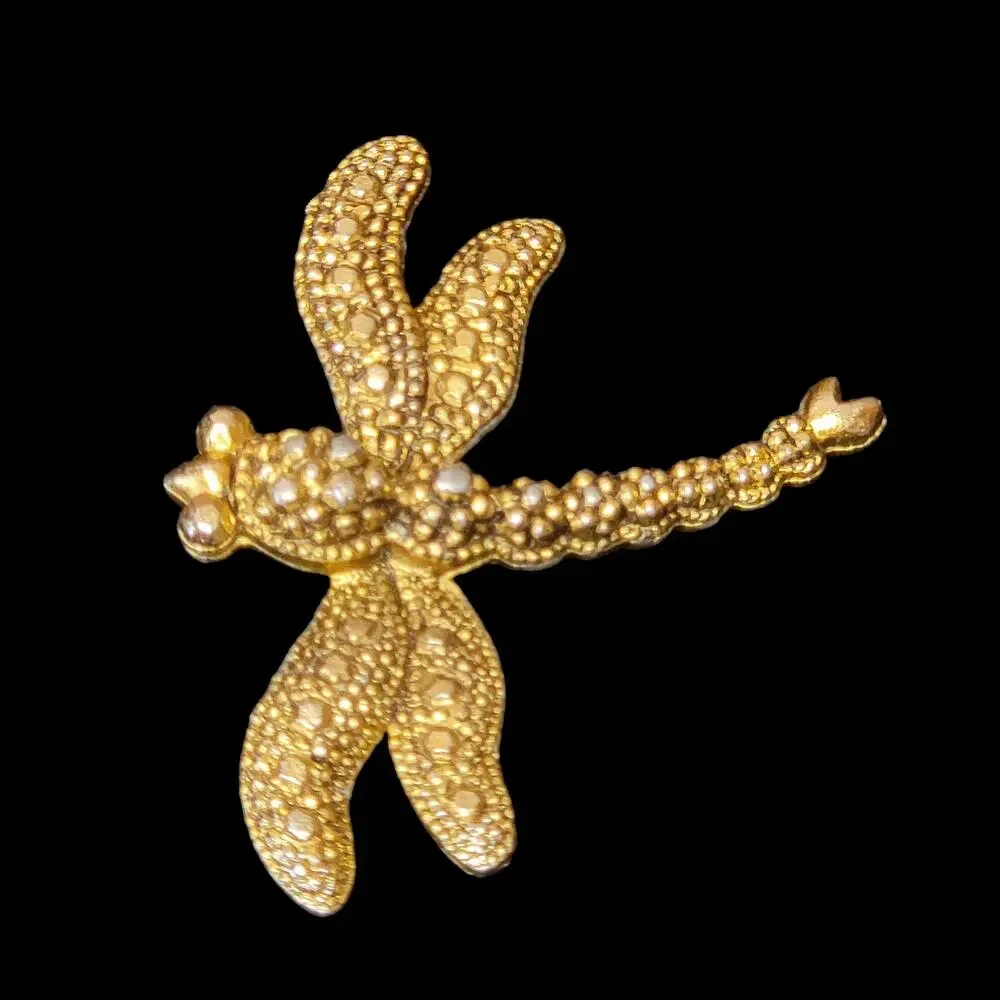 Dragonfly Pendant Gold-tone 1.25